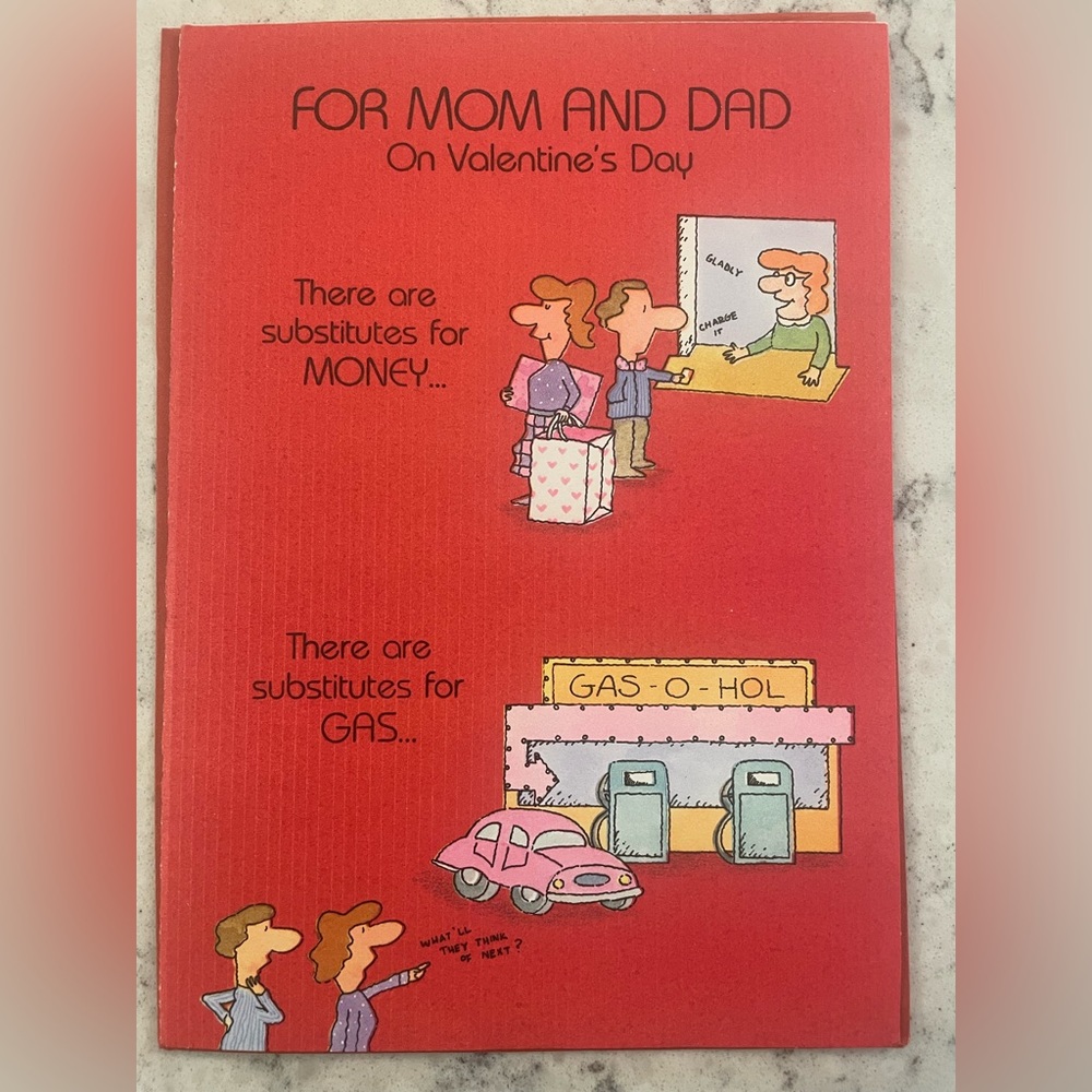 Vintage Valentine’s Day Card for Parents
